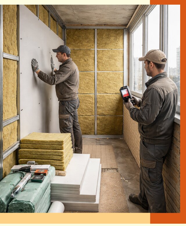 Утепление балкона в Тюмени от 4593 руб. под ключ | ТепломастерТюм